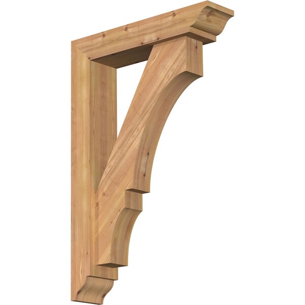 Ekena Millwork Balboa Traditional Smooth Bracket w/ Offset Brace, Western Red Cedar, 5 1/2"W x 24"D x 36"H BKT0604X24X36BOA01SWR - main
